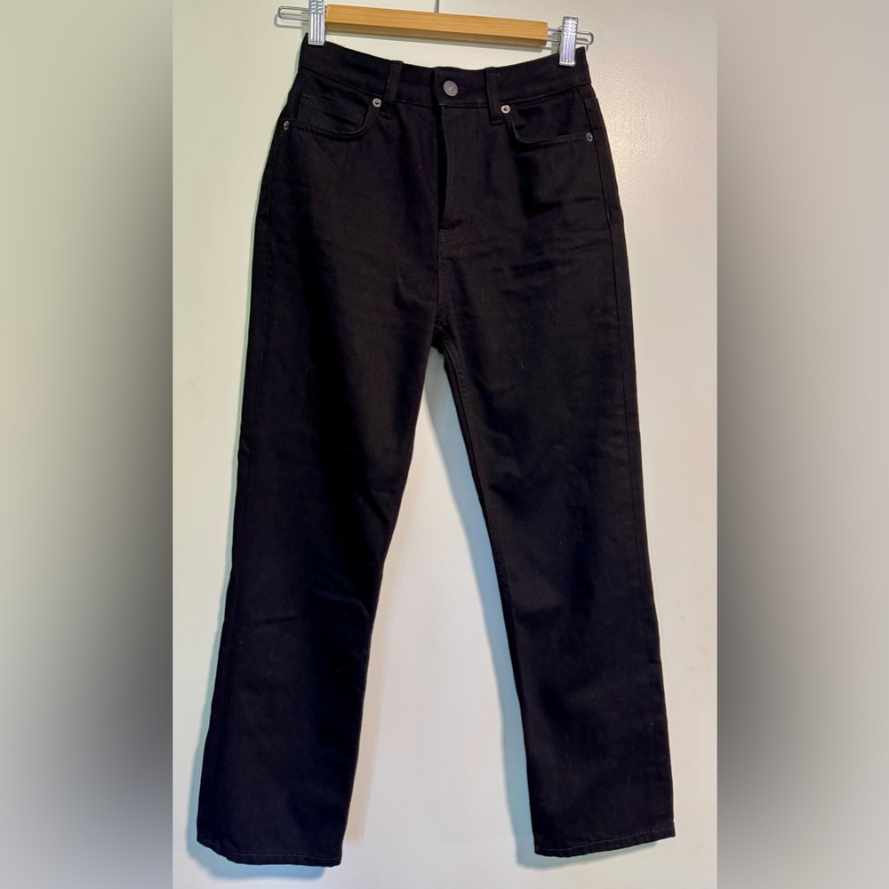 Reformation Cynthia High Rise Straight Cropped Buttonfly Jeans Size 24 EUC
